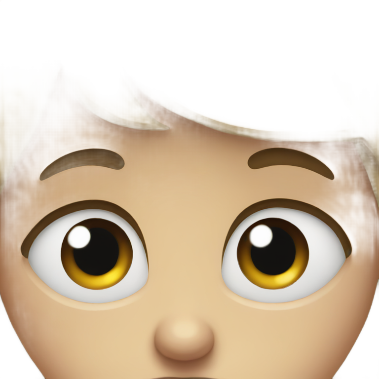 genmoji：big sad eyes with no smile