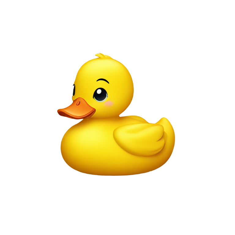 genmoji : Canard en caoutchouc mignon