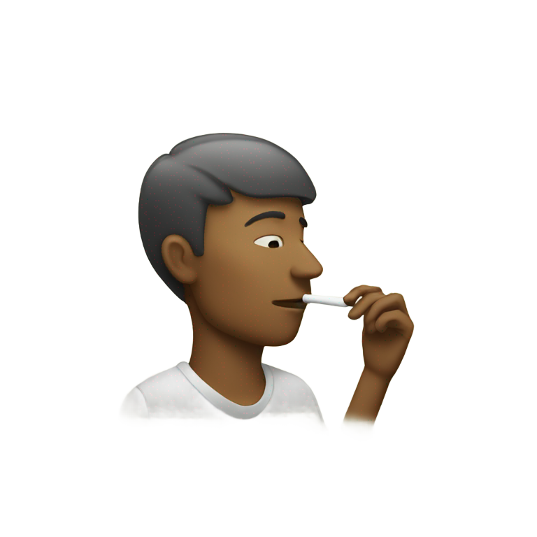 genmoji: A Person Smoking a spliff