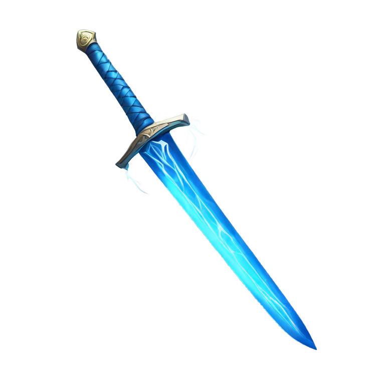 genmoji: Sword with blue lightning