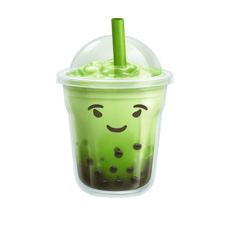 genmoji：抹茶泡泡茶