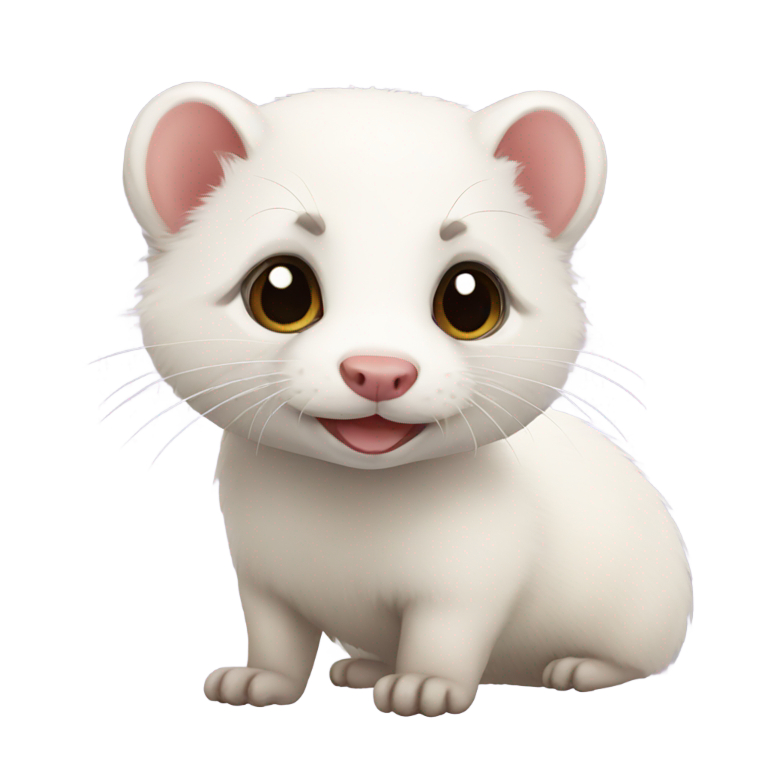 genmoji: white ferret