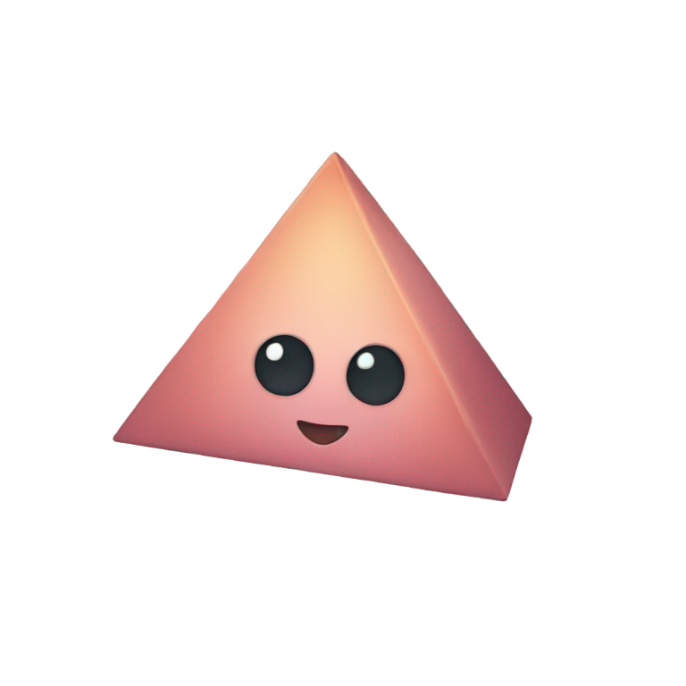 絵文字：トライアングル3D