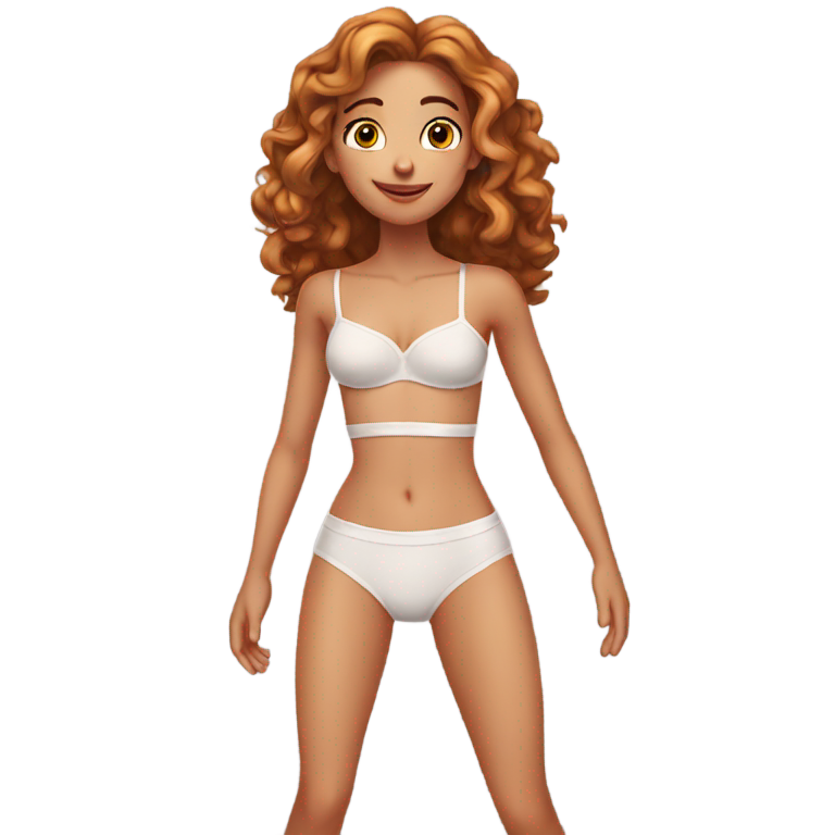 genmoji: very hot white 14 year old  girl in tiny underwear 😍