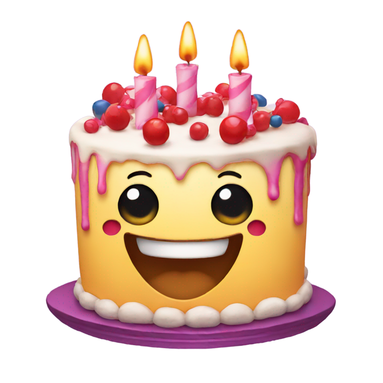 genmoji : Émoji de fête avec gâteau
