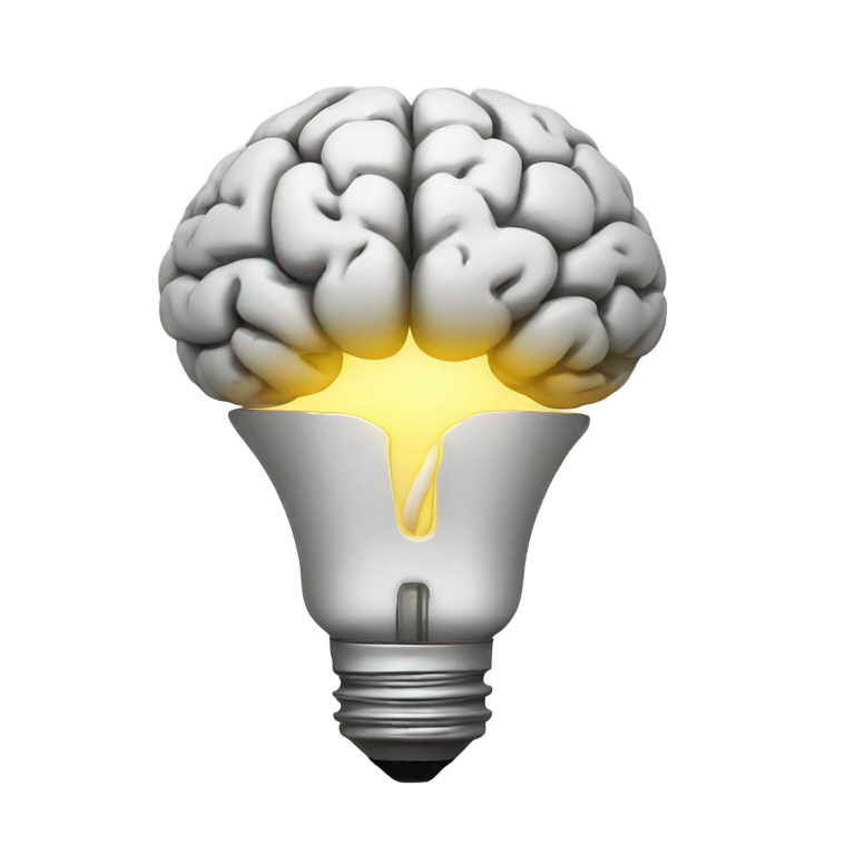 genmoji : Demi-ampoule, demi-cerveau