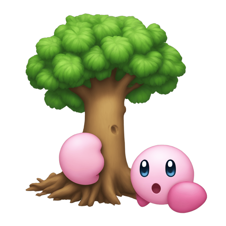 絵文字：tree eating kirby