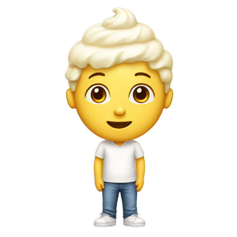 genmoji：香草冰淇淋男孩
