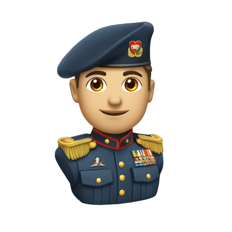 絵文字：イタリアの国旗色を使った軍人のプロフィール絵文字を作る