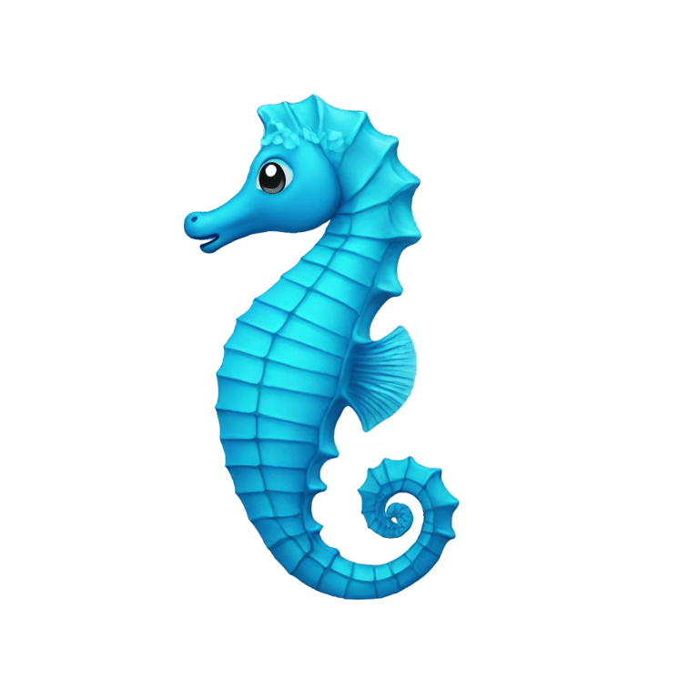 genmoji：one blue seahorse