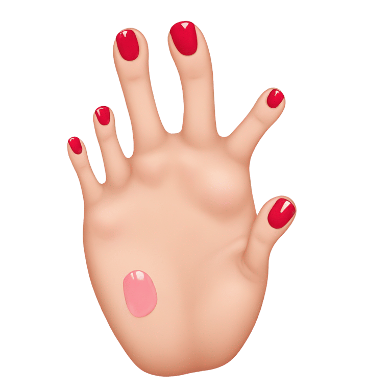 genmoji：没有三个脚趾，指甲上有涂色的指甲油