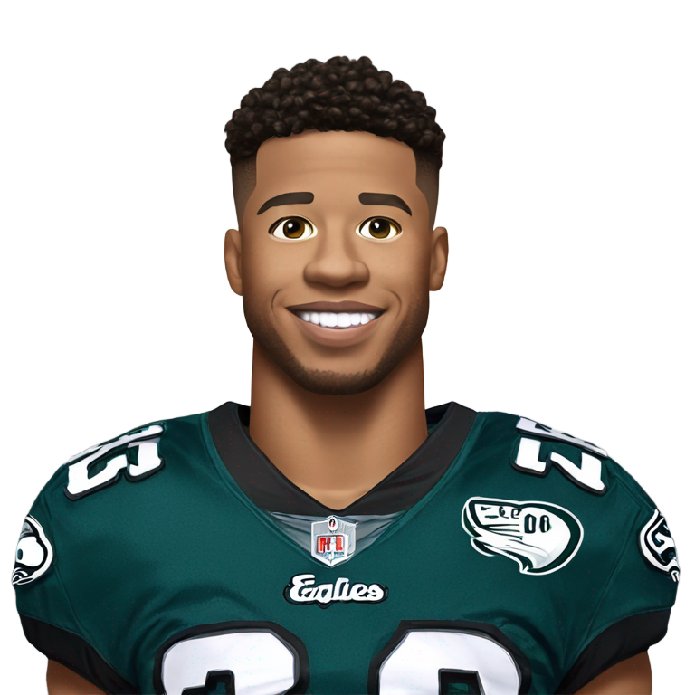 genmoji : Saquon Barkley en tenue des Eagles