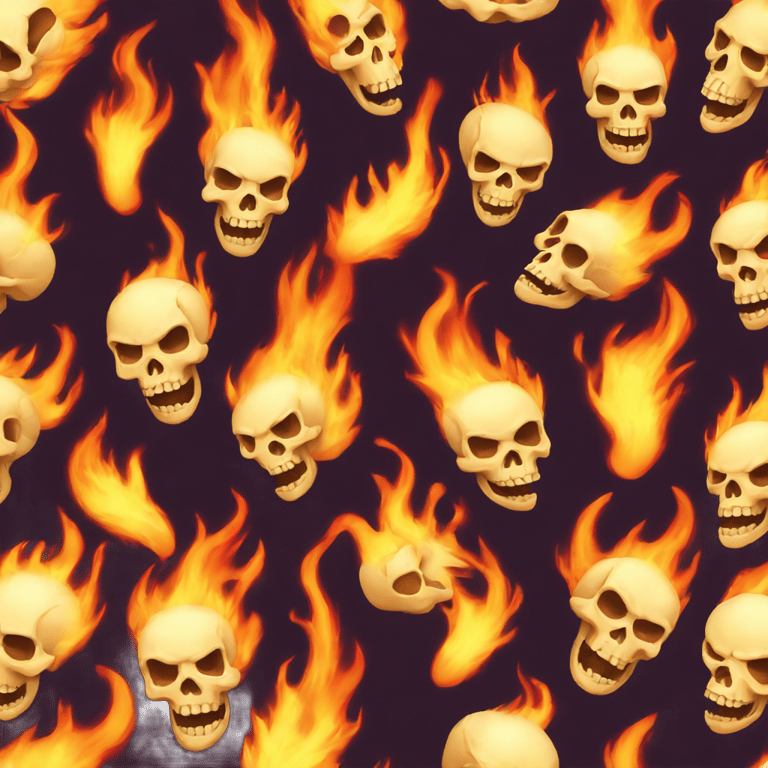 genmoji : Crâne enflammé