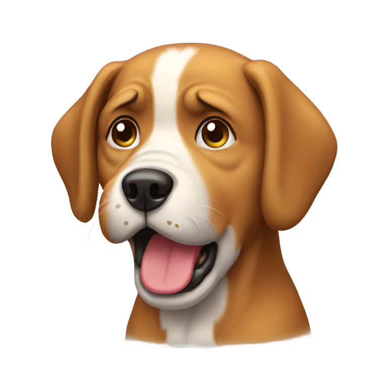 genmoji: Crying dog emoji