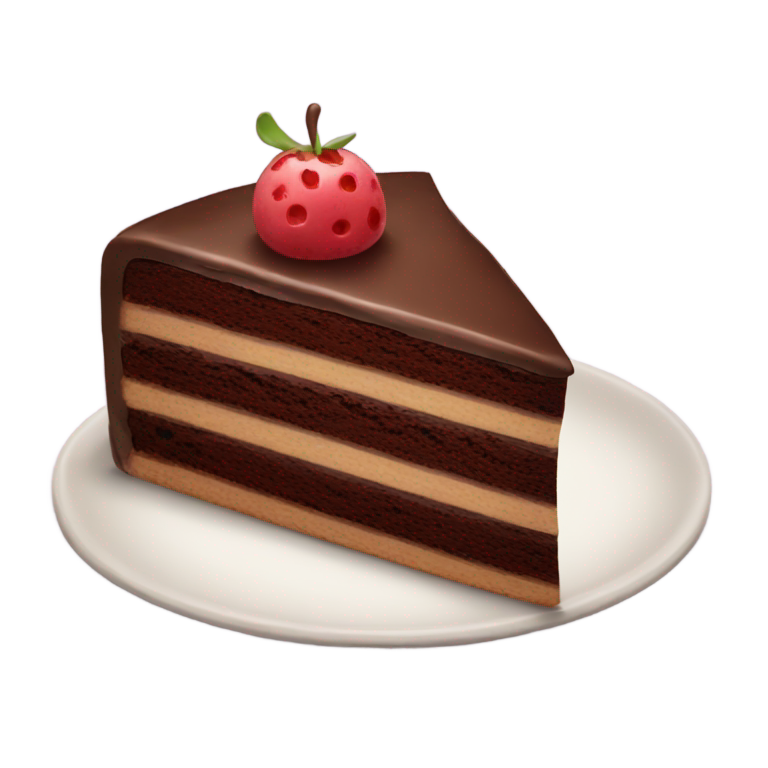 絵文字：チョコレートケーキのスライス