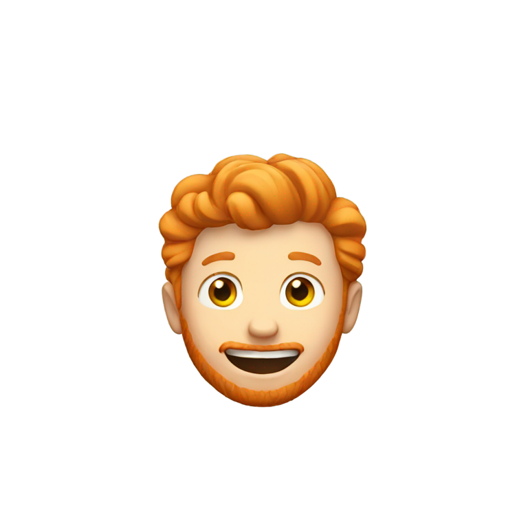 genmoji : Homme roux qui fait signe