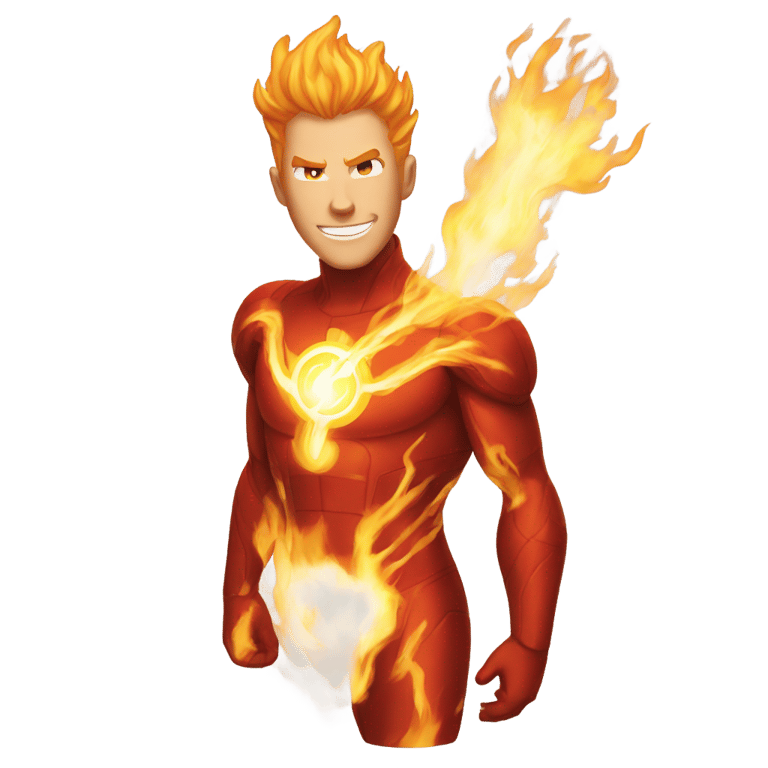 絵文字：marvel human torch