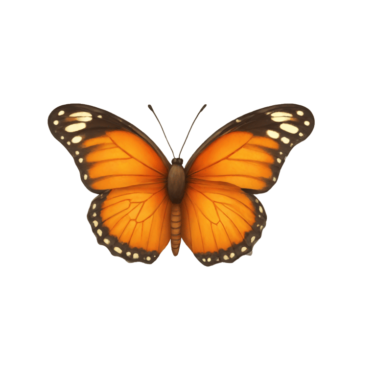 genmoji：orange butterfly
