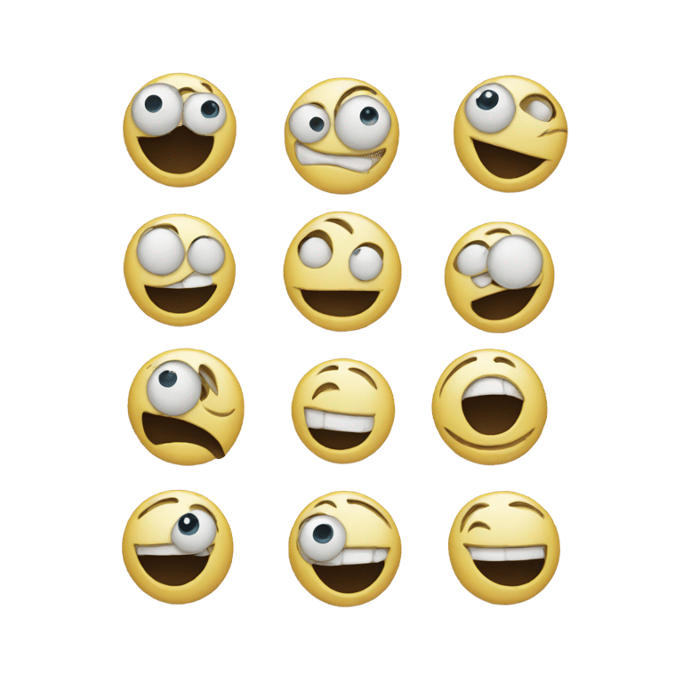 genmoji：六只眼睛，两张嘴
