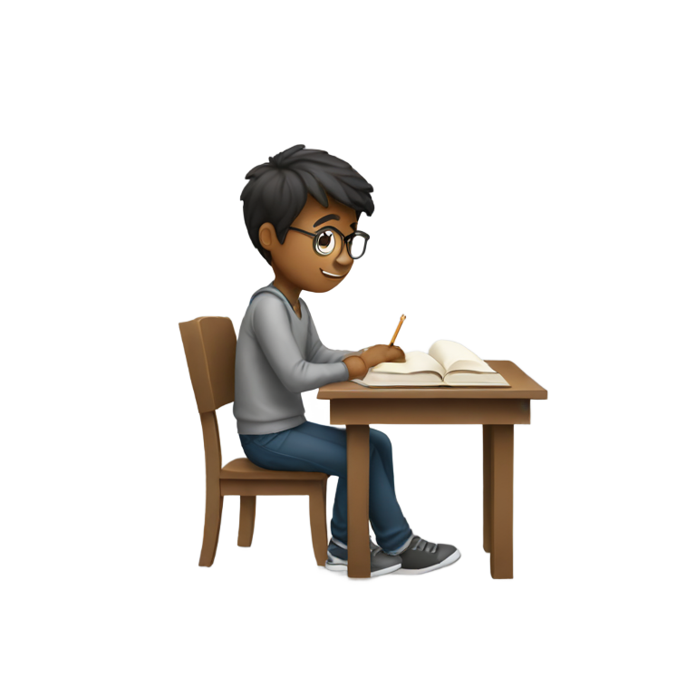 genmoji：一个正在学习的男孩