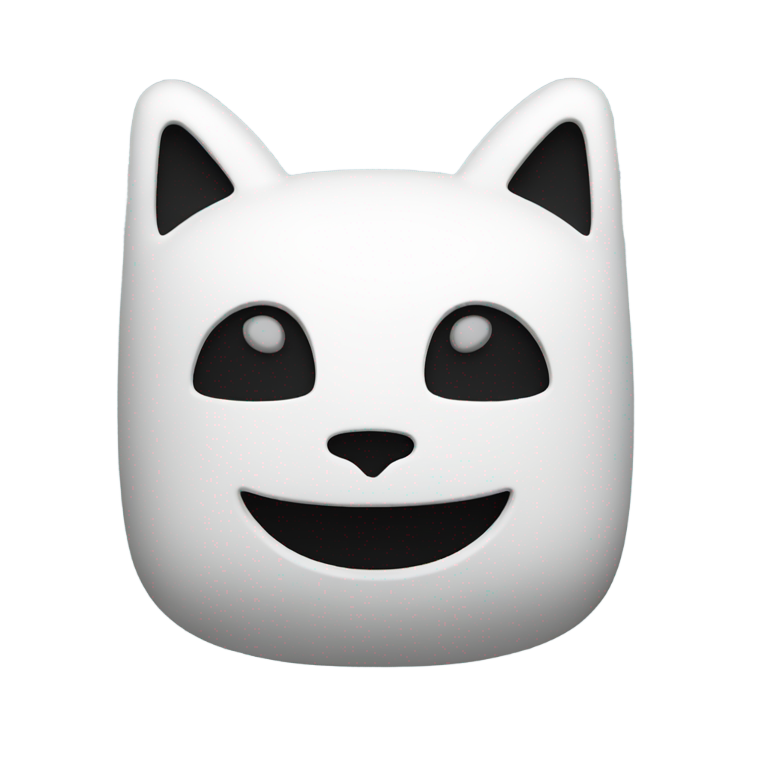 絵文字：Marshmello in the shape of a cat
