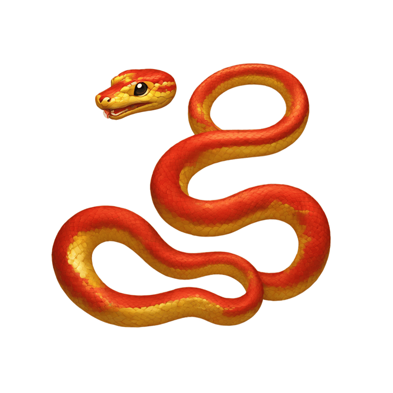 genmoji: A red and gold snake representing the Chinese zodiac