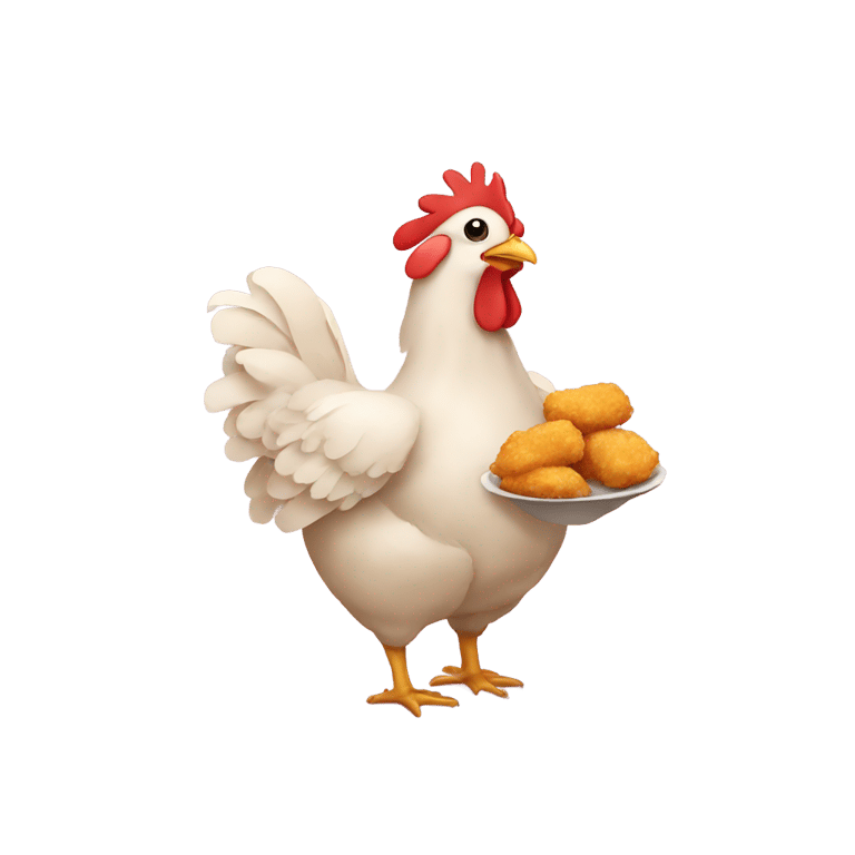 genmoji : Chicken with nuggets