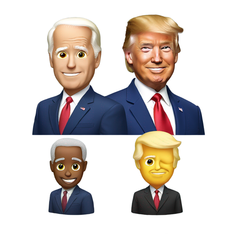 絵文字：ドナルド・トランプとジョー・バイデンのミックス