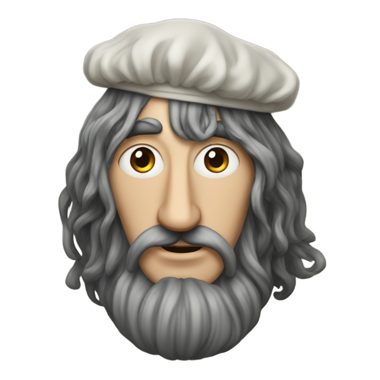 genmoji: man with extremely huge long nose and long thin stringy hair under a kippah