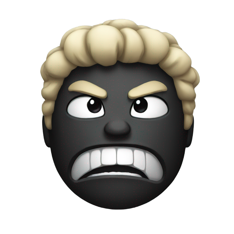 genmoji: Black angry face