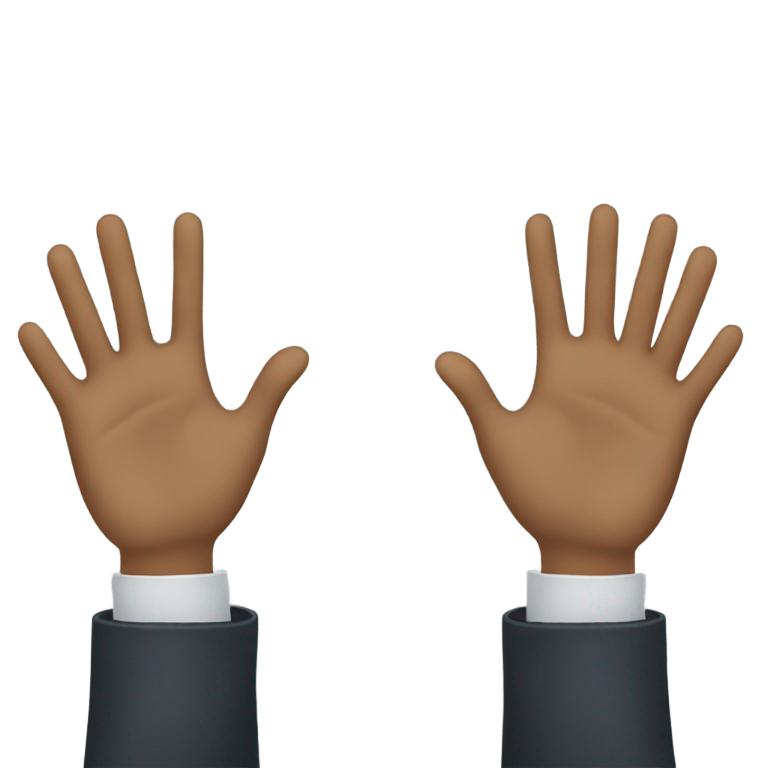 genmoji: Two hands dapping up