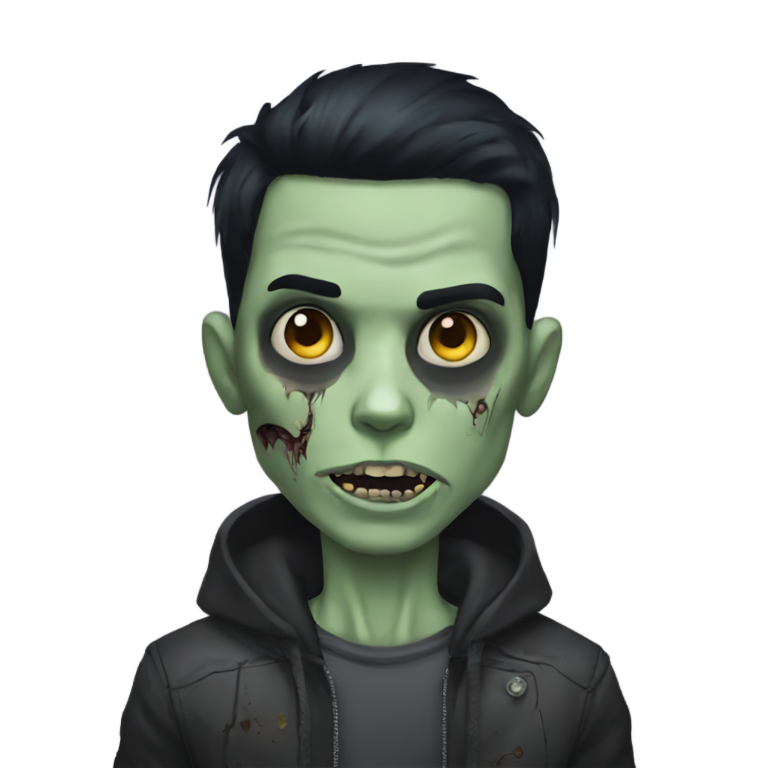 genmoji：黑发僵尸男孩
