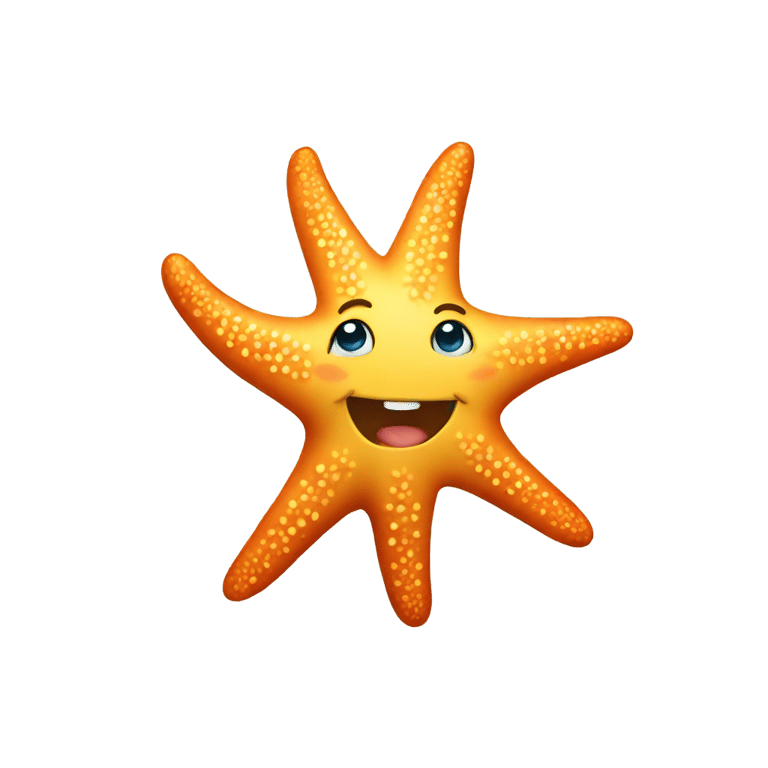 genmoji: a starfish smiling
