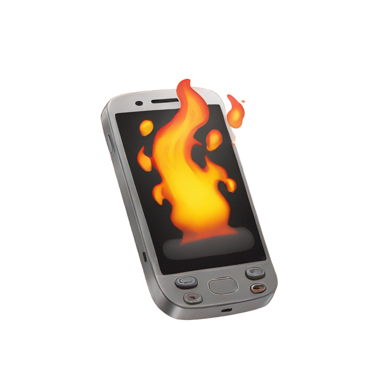 genmoji: phone on fire