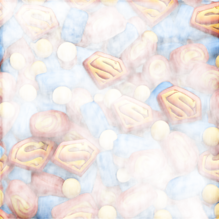 genmoji : Bonbon en forme de logo Superman