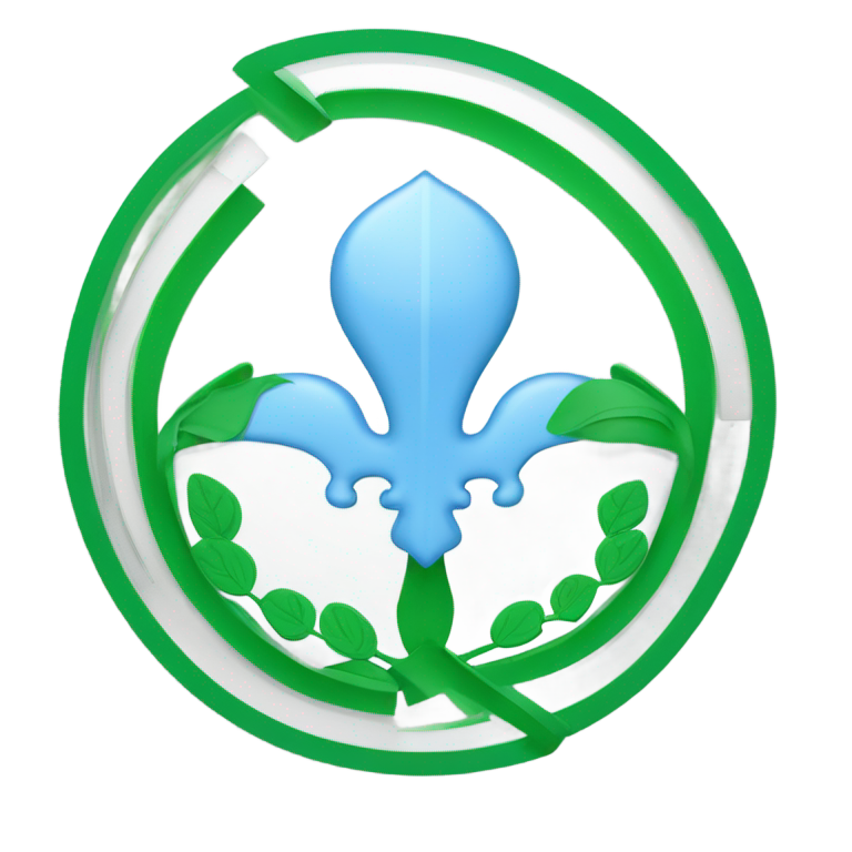 genmoji：绿色旗帜上有两条蓝色带（一条从一端延伸到另一端，另一条相同），蓝色带的轮廓为白色。