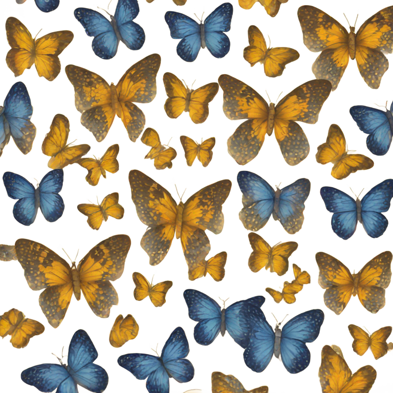genmoji：Butterflies  colofull patterns