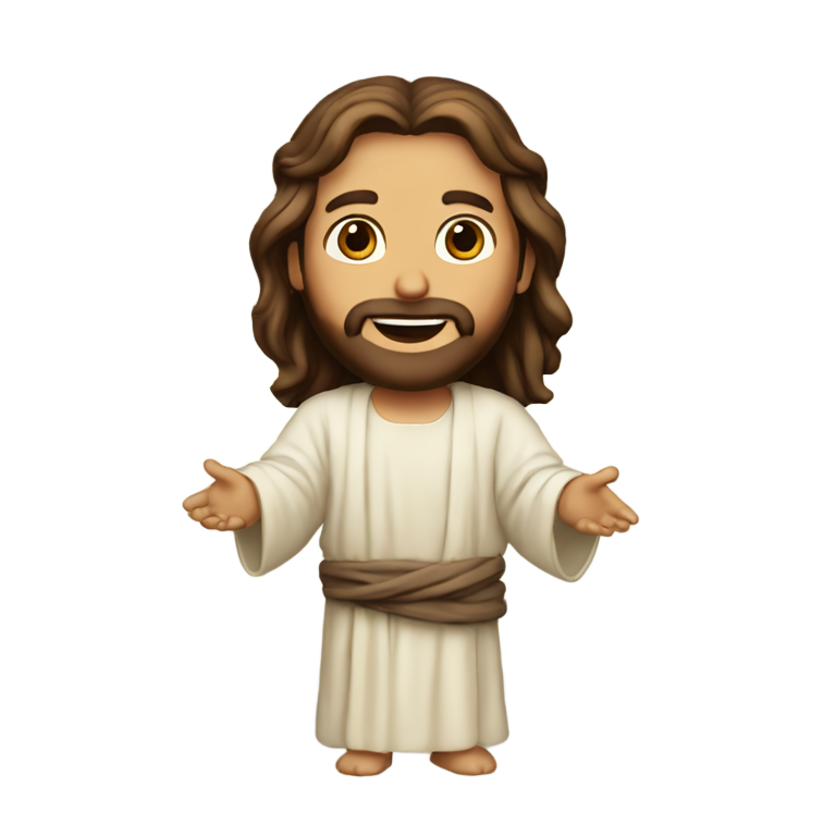 genmoji : Jésus qui fait le "👍"