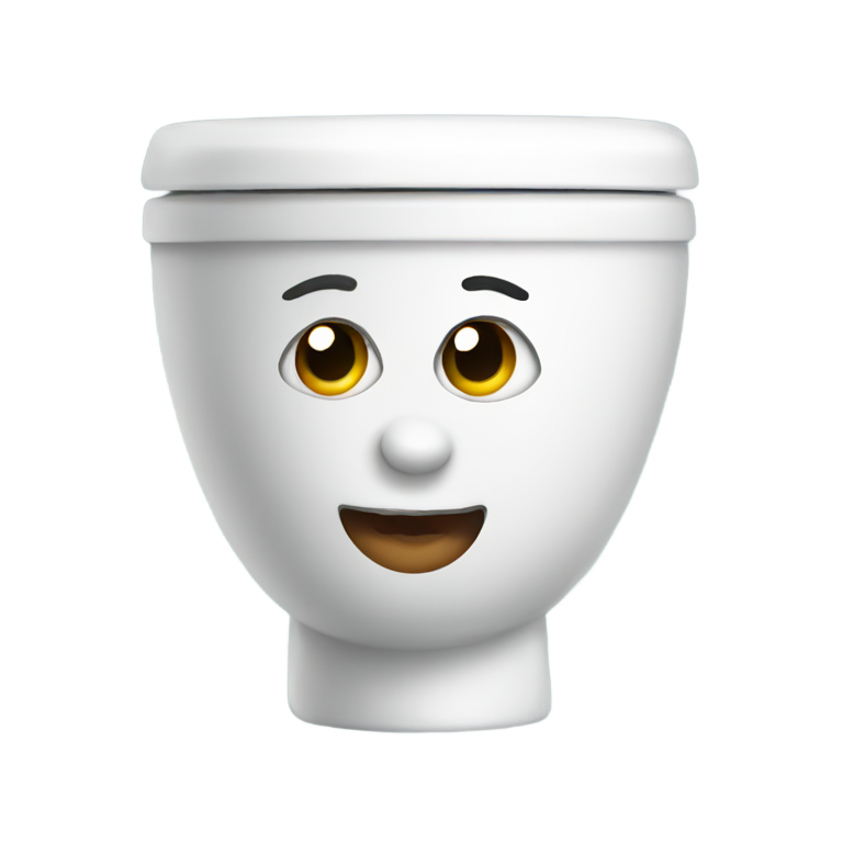 genmoji：厕所，头在厕所里
