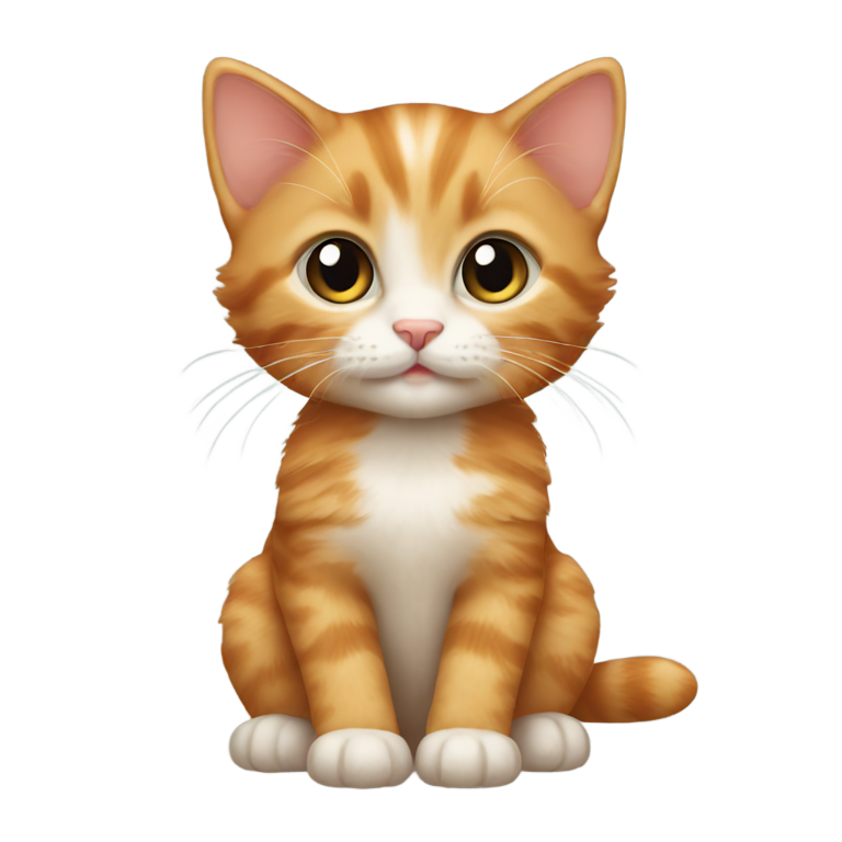 genmoji：little ginger kitten sitting