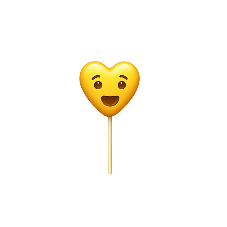 絵文字：AN YELLOW HEART-SHAPED CANDY
