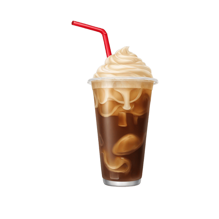 絵文字：アイスコーヒーと赤いストロー