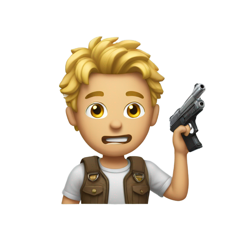 genmoji：🤪 头上顶着枪