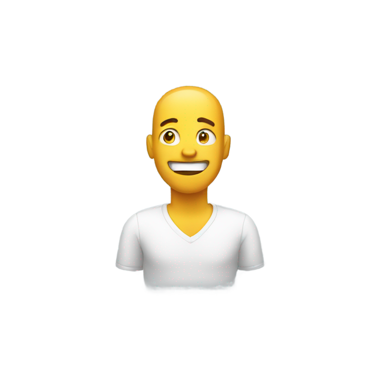 genmoji：tired but excited man