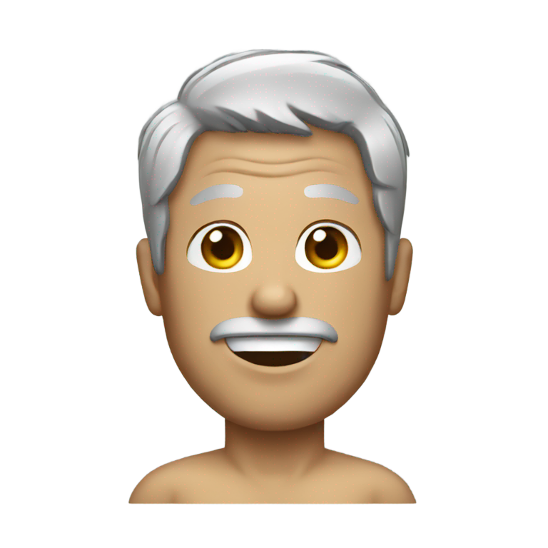 genmoji: men underwear with grey hair