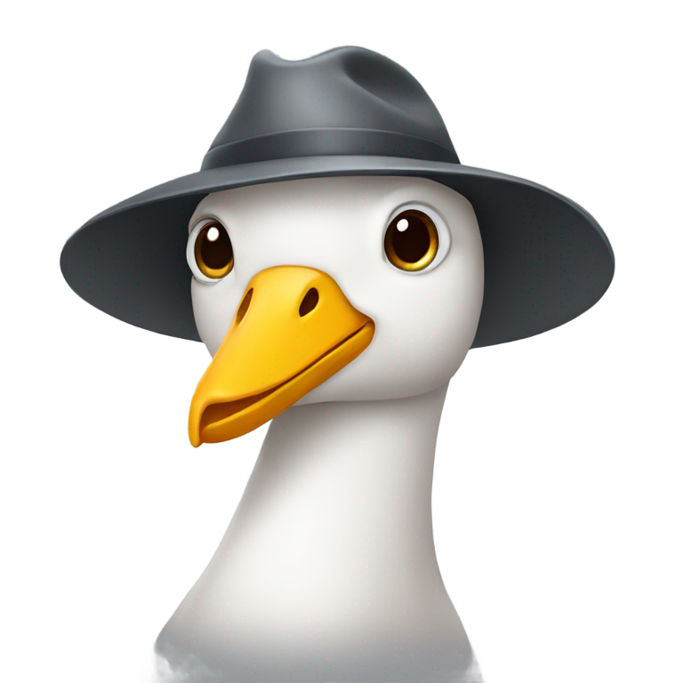 genmoji：戴帽子的鹅