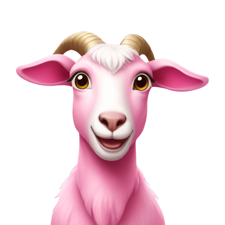 genmoji: pink goat sparling