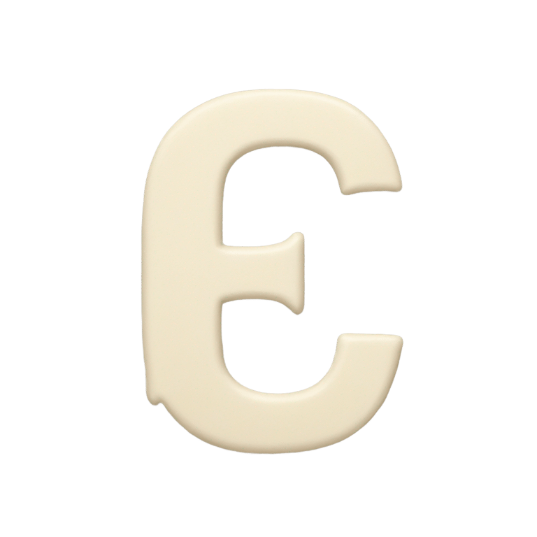 genmoji：用米色颜料制作的字母e