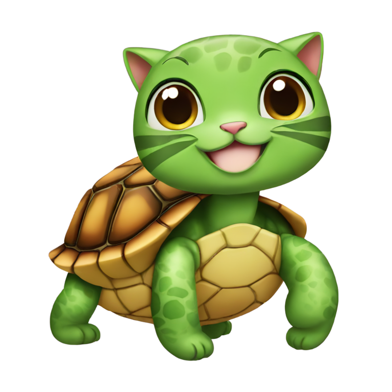 genmoji: A cute Cat turtle