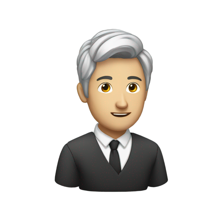 絵文字：マッテオ・サラチーノ マイクで歌う